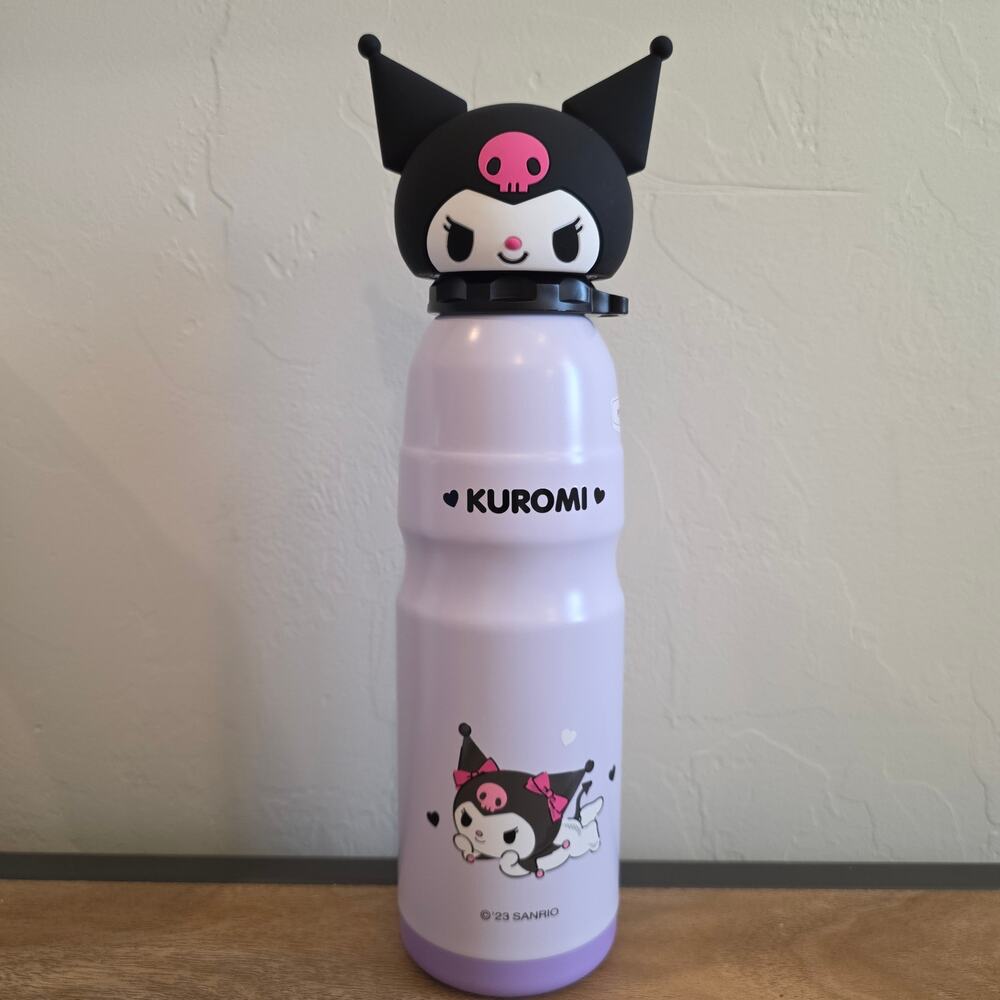 Sanrio Kuromi BeddyBear 600ml Insulated Water Bottle Stainless Steel Licensed